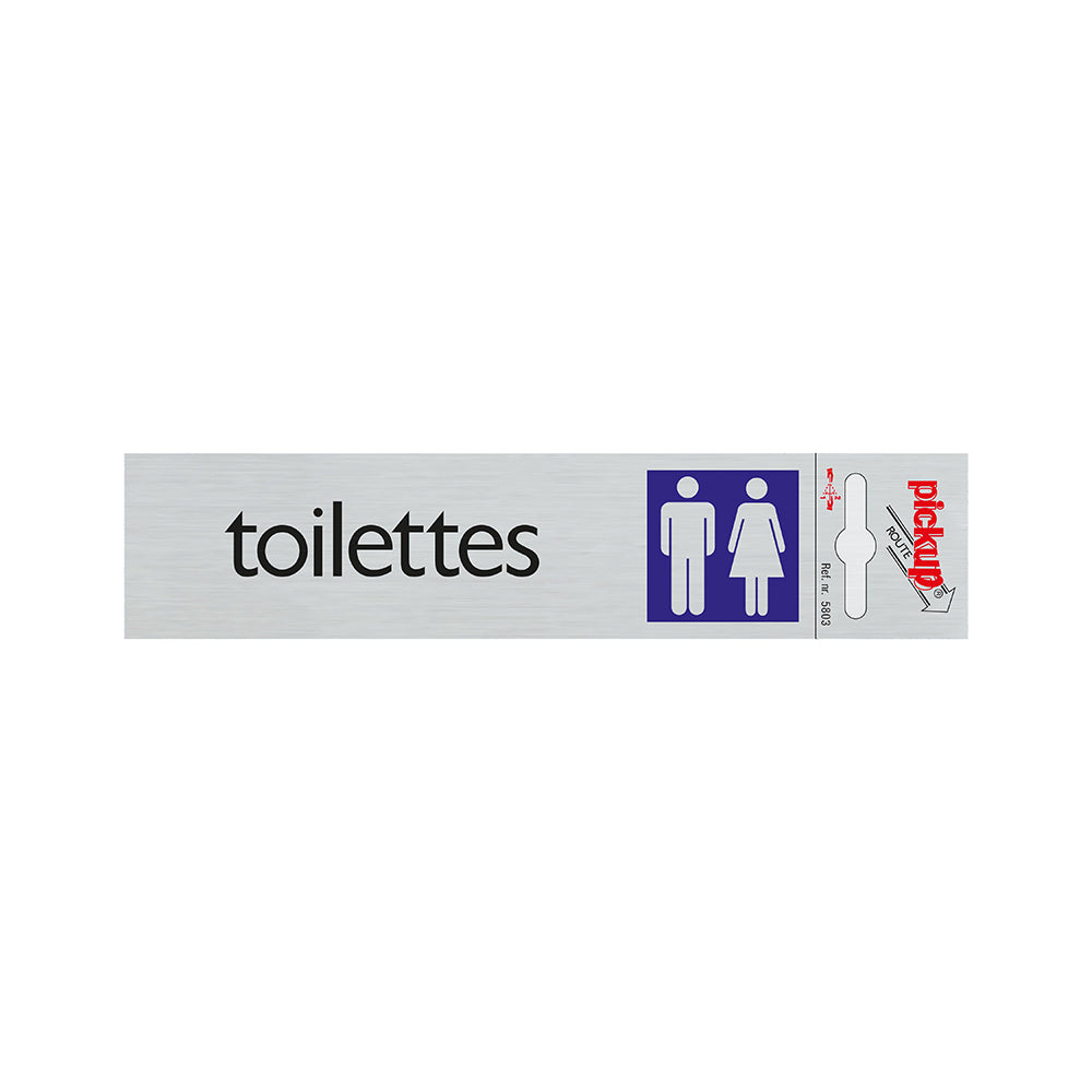 Route Alulook 165x44 mm - Toilettes dames hommes - wc - 5803 - EAN 8711234058034 - zelfklevend kunststof aluminiumlook alulook