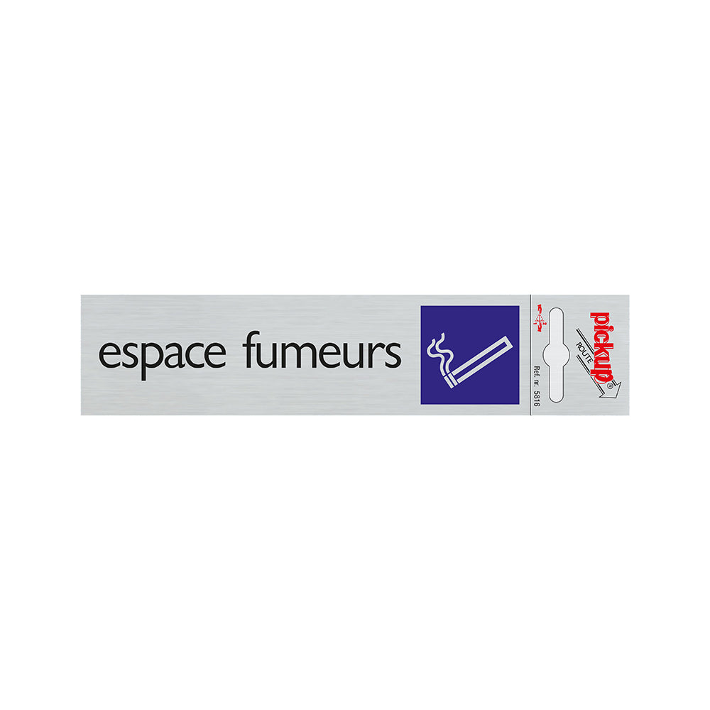 Route Alulook 165x44 mm - Espace fumeurs - 5816 - EAN 8711234058164 - zelfklevend kunststof aluminiumlook alulook