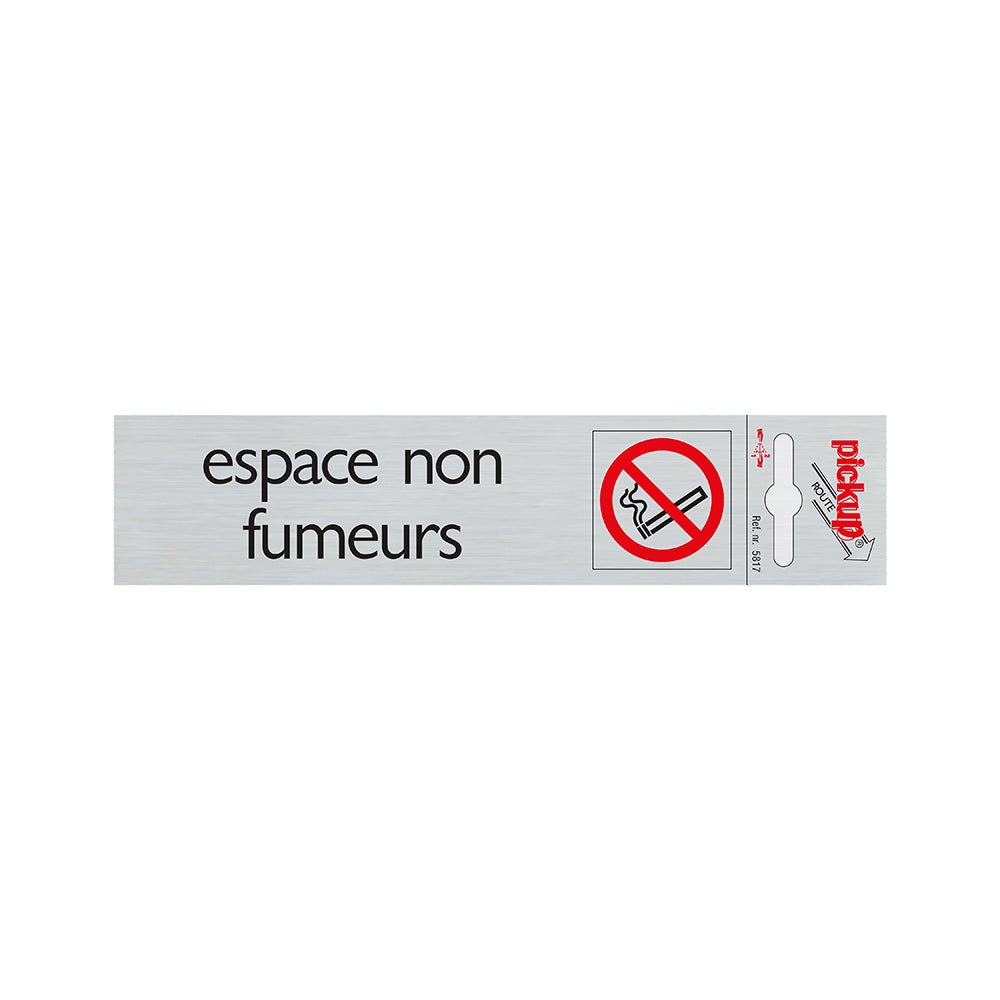 Route Alulook 165x44 mm - Espace non fumeurs - 5817 - EAN 8711234058171 - zelfklevend kunststof aluminiumlook alulook