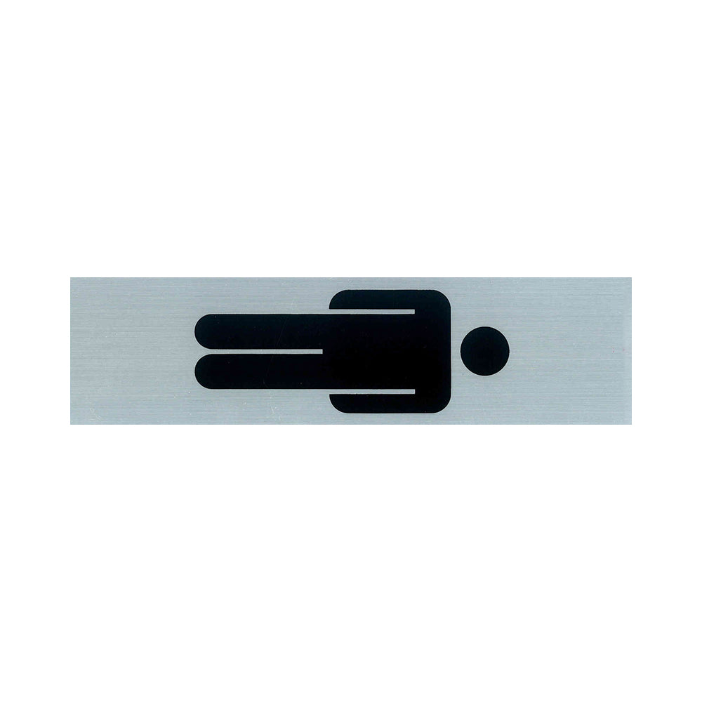 Route Alulook 165x44 mm - Hommes - 5825 - EAN 8711234058256 - zelfklevend kunststof aluminiumlook alulook