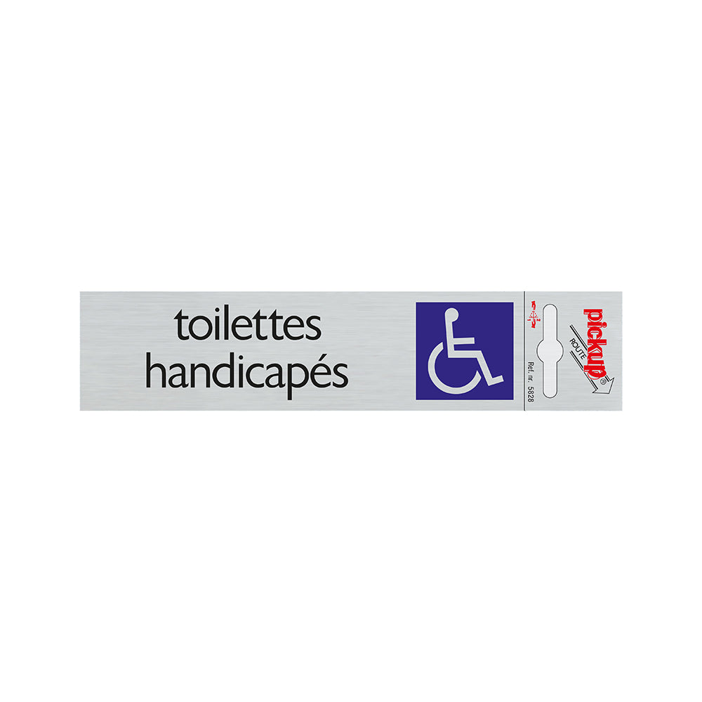 Route Alulook 165x44 mm - Toilettes handicapes - WC - 5828 - EAN 8711234058287 - zelfklevend kunststof aluminiumlook alulook