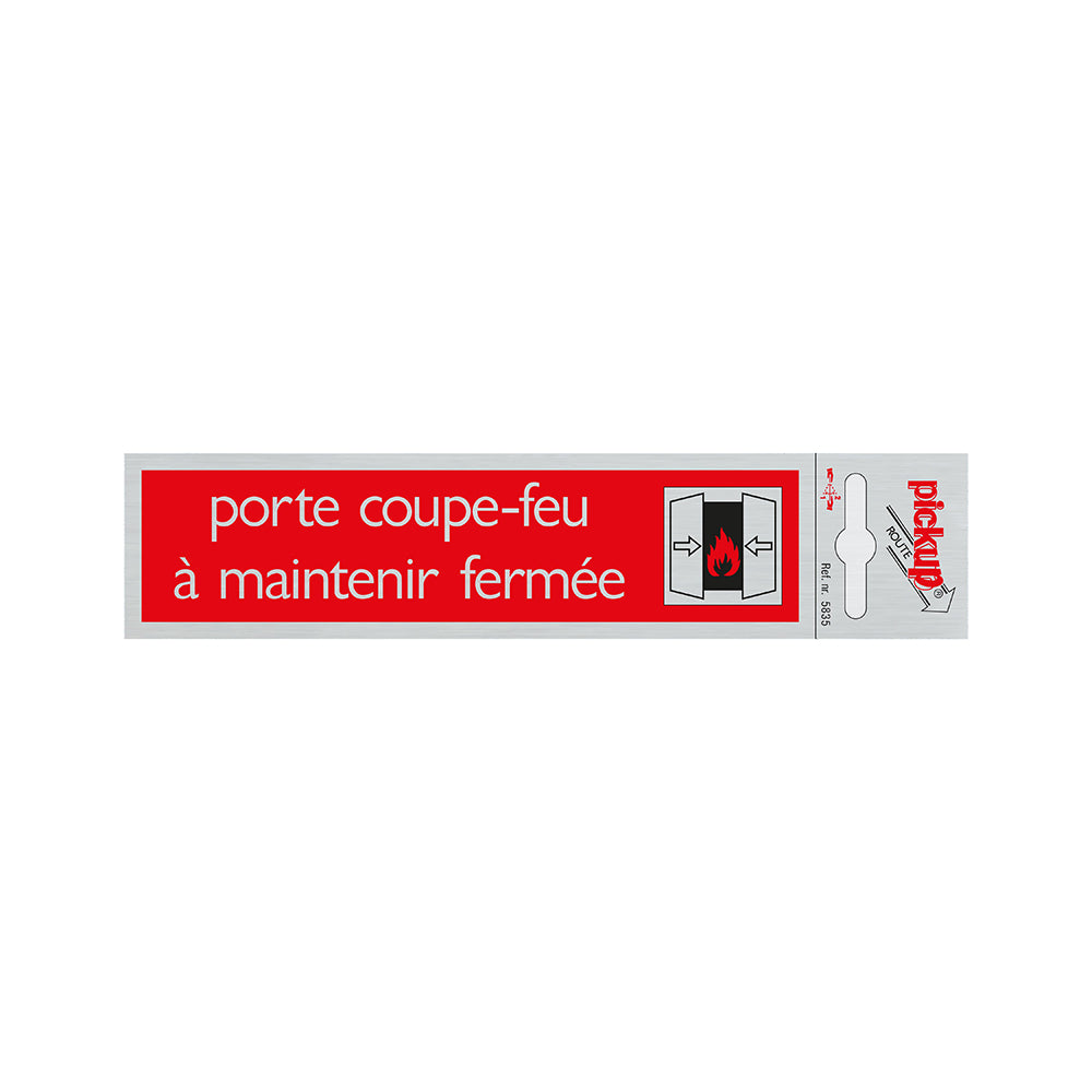 Route Alulook 165x44 mm - porte coupe-feu à maintenir - 5835 - EAN 8711234058355 - zelfklevend kunststof aluminiumlook alulook