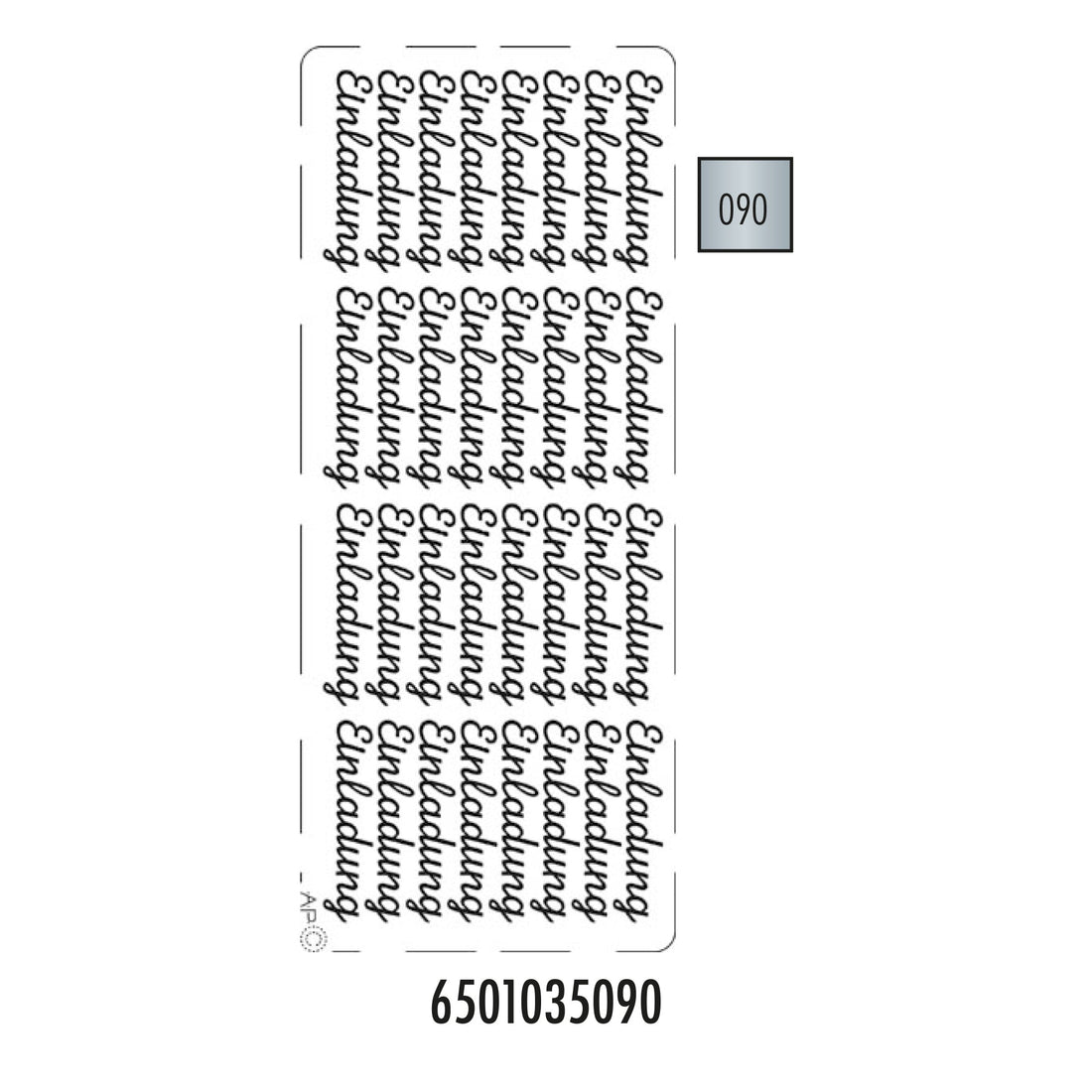 Hobbysticker 035 zilver 6501035090 EAN 8711234415745 