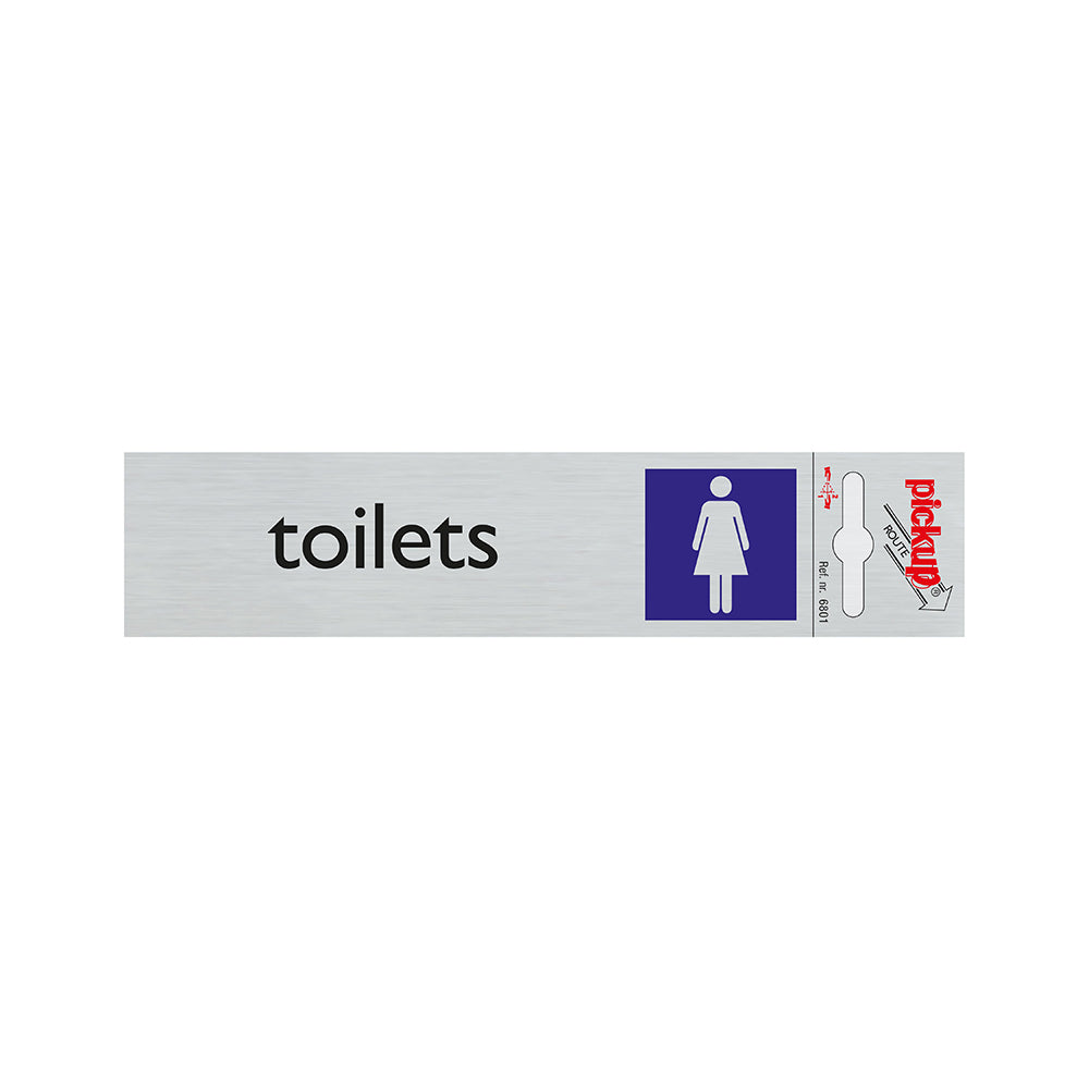 Route Alulook 165x44 mm - Toilets ladies - wc - 6801 - EAN 8711234068019 - zelfklevend kunststof aluminiumlook alulook