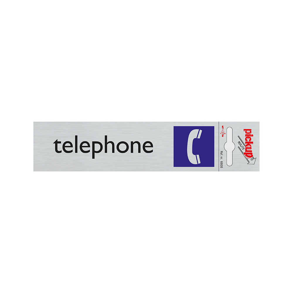 Route Alulook 165x44 mm - Telephone - 6808 - EAN 8711234068088 - zelfklevend kunststof aluminiumlook alulook