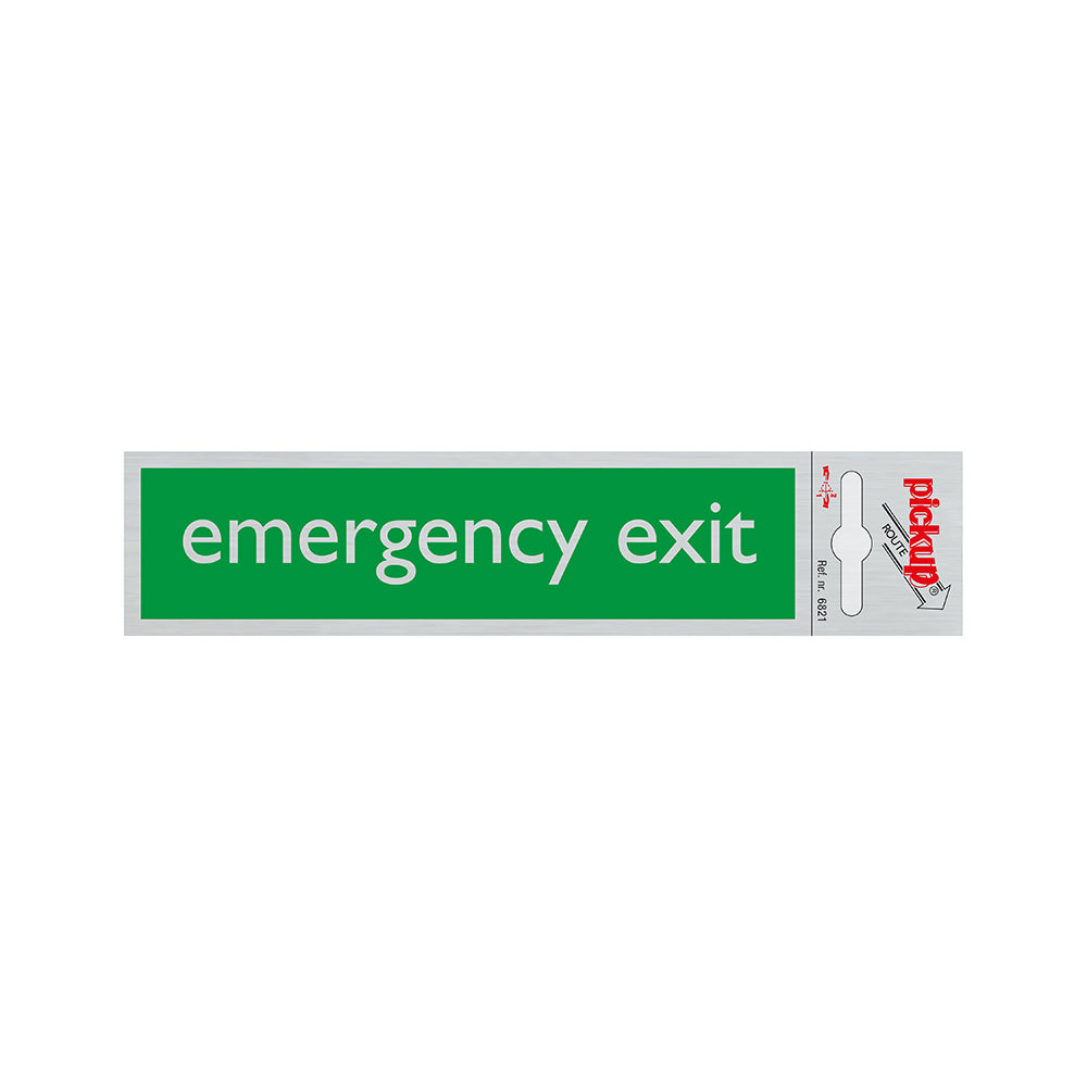 Route Alulook 165x44 mm - Emergency exit - 6821 - EAN 8711234068217 - zelfklevend kunststof aluminiumlook alulook