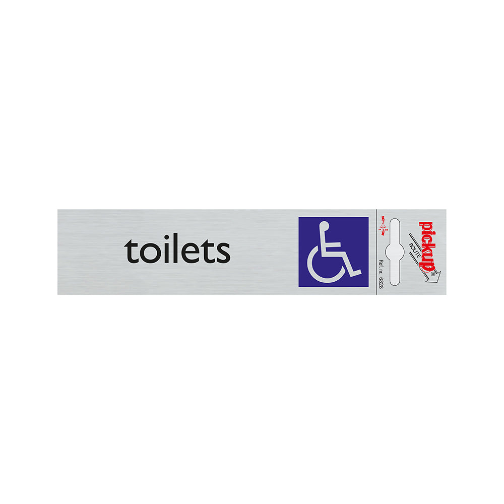 Route Alulook 165x44 mm - Toilets wheelchair - wc - 6828 - EAN 8711234068286 - zelfklevend kunststof aluminiumlook alulook