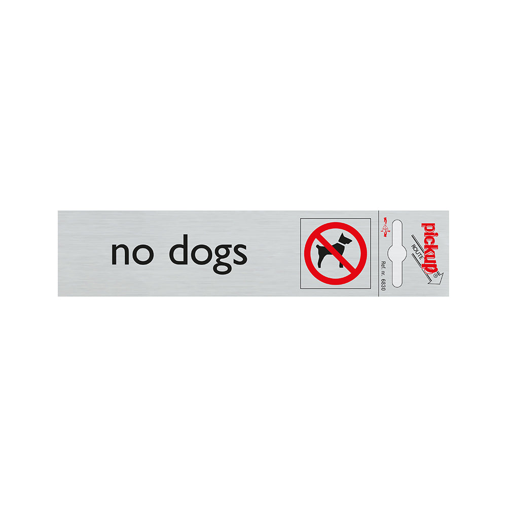 Route Alulook 165x44 mm - No dogs - 6830 - EAN 8711234068309 - zelfklevend kunststof aluminiumlook alulook