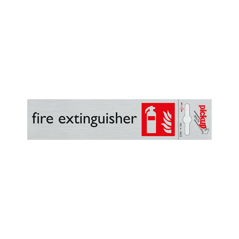 Route Alulook 165x44 mm - Fire extinguisher - 6833 - EAN 8711234068330 - zelfklevend kunststof aluminiumlook alulook