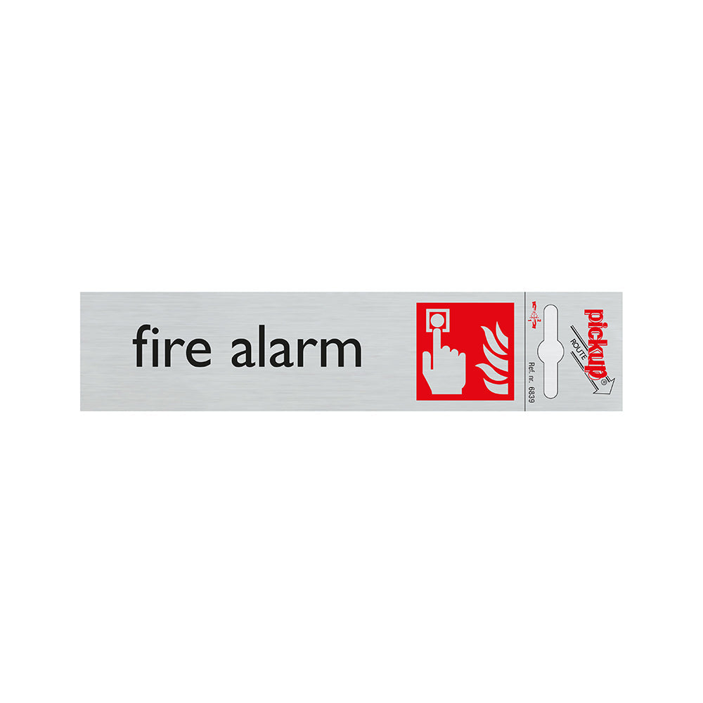 Route Alulook 165x44 mm - Fire alarm - 6839 - EAN 8711234068392 - zelfklevend kunststof aluminiumlook alulook