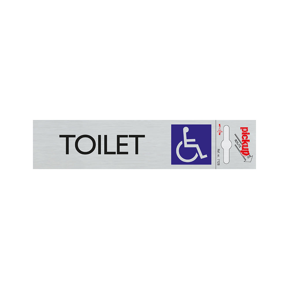 Route alulook 165 x 44 mm - TOILET KØRESTOL - rolstoel - 7128 - EAN 8711234071286 - zelfklevend kunststof aluminiumlook alulook