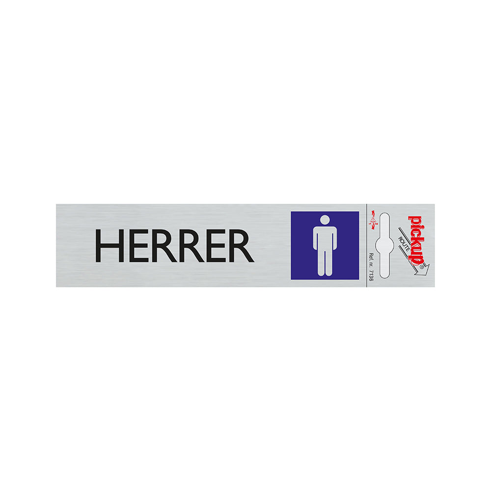 Route alulook 165 x 44 mm - HERRER H - 7136 - EAN 8711234071361 - zelfklevend kunststof aluminiumlook alulook