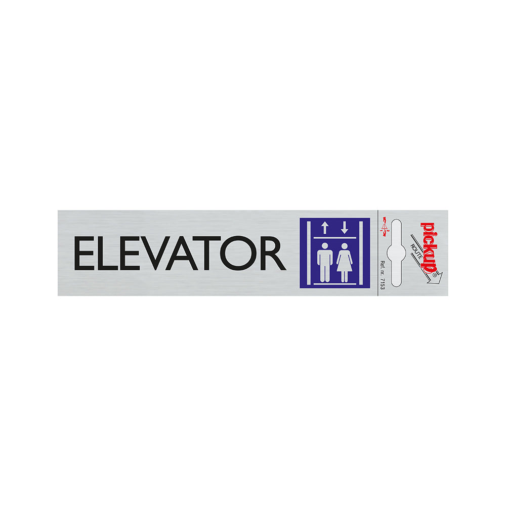 Route alulook 165 x 44 mm - ELEVATOR - 7153 - EAN 8711234071538 - zelfklevend kunststof aluminiumlook alulook