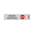 Route alulook 165 x 44 mm - INGEN ADGANG - 7412 - EAN 8711234074126 - zelfklevend kunststof aluminiumlook alulook