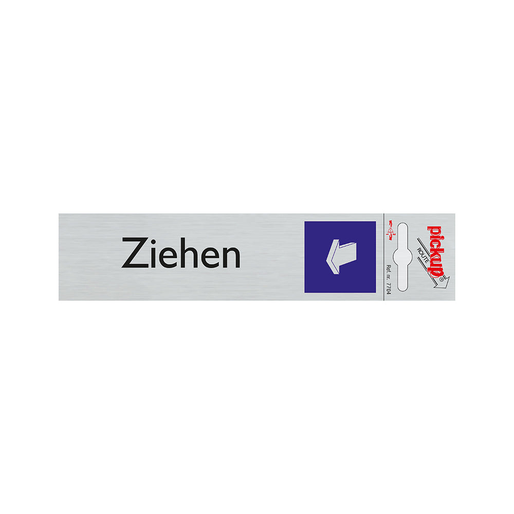 Route Alulook 165x44 mm - Ziehen liegend - 7704 - EAN 8711234077042 - zelfklevend kunststof aluminiumlook alulook