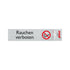 Route Alulook 165x44 mm - Rauchen verboten - 7715 - EAN 8711234077158 - zelfklevend kunststof aluminiumlook alulook