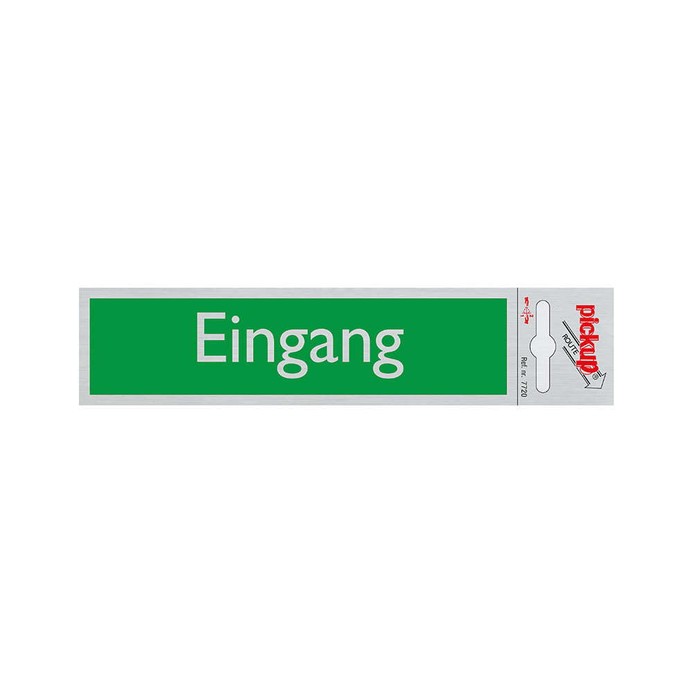 Route Alulook 165x44 mm - Eingang - 7720 - EAN 8711234077202 - zelfklevend kunststof aluminiumlook alulook