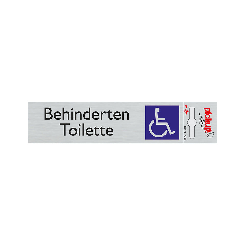 Route Alulook 165x44 mm - Behinderten Toilette - WC - 7728 - EAN 8711234077288 - zelfklevend kunststof aluminiumlook alulook