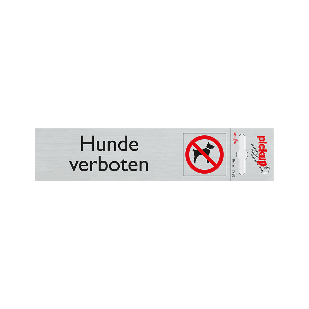 Route Alulook 165x44 mm - Hunde verboten - 7730 - EAN 8711234077301 - zelfklevend kunststof aluminiumlook alulook