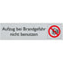 Route Alulook 165x44 mm - Aufzug bei Brandgefahr - 7747 - EAN 8711234077479 - zelfklevend kunststof aluminiumlook alulook