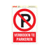 Pictogram Vinyl 230x330 mm - Verboden te parkeren - 8199230001 - EAN 8711234039279 - zelfklevende vinyl sticker