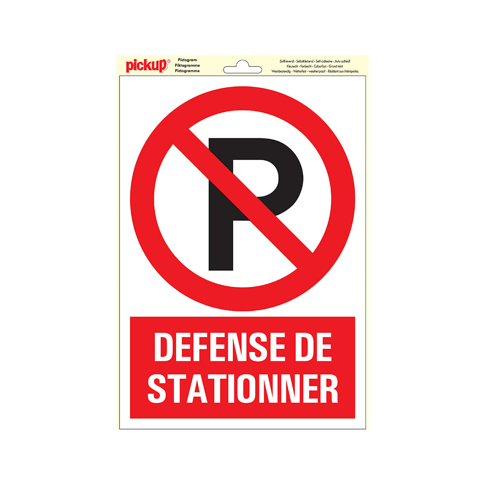 Pictogram Vinyl 230x330 mm - Defense de stationner - 8199230251 - EAN 8711234039309 - zelfklevende vinyl