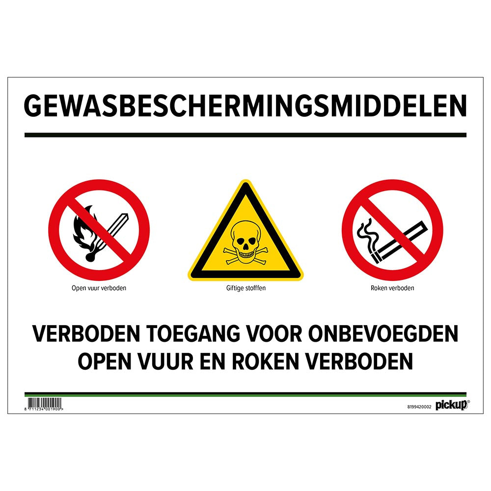 Gewasbescherming met Pickuplogo - 297x420 mm A3 zelfklevende - 8199420002 - EAN 8711234001900 - zelfklevende vinyl