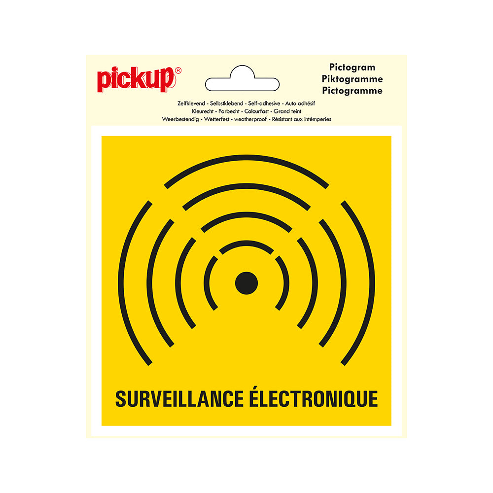 Pictogram 150x150 mm - Surveillance electronique - P408-15 - EAN 8711234376435 - zelfklevende vinyl sticker 