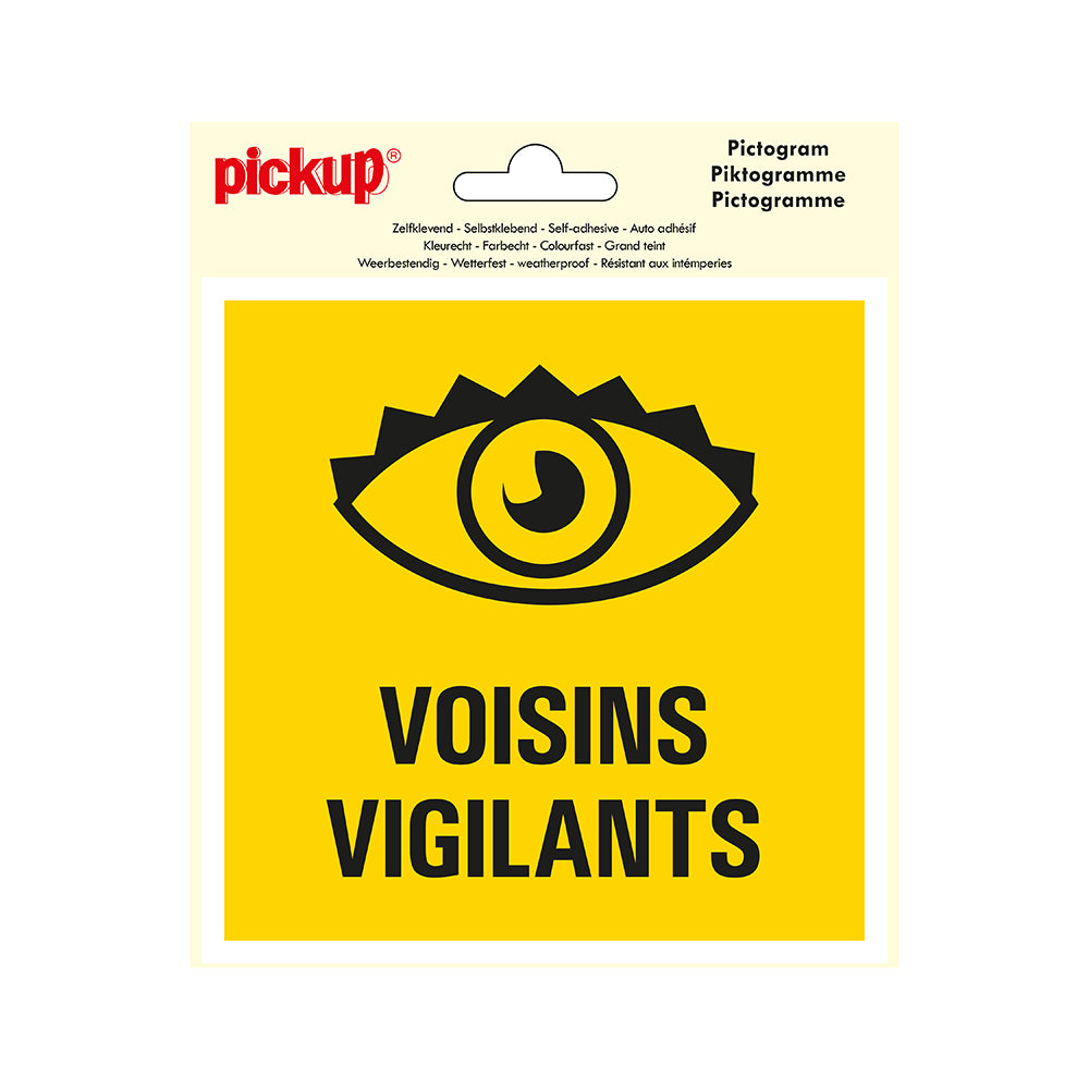 Pictogram 150x150 mm - Voisins Vigilants - P410-15 - EAN 8711234376459 - zelfklevende vinyl sticker 