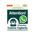 Pictogram 150x150 mm - WhatsApp Voisins Vigilants - P413-15 - EAN 8711234376480 - zelfklevende vinyl sticker 