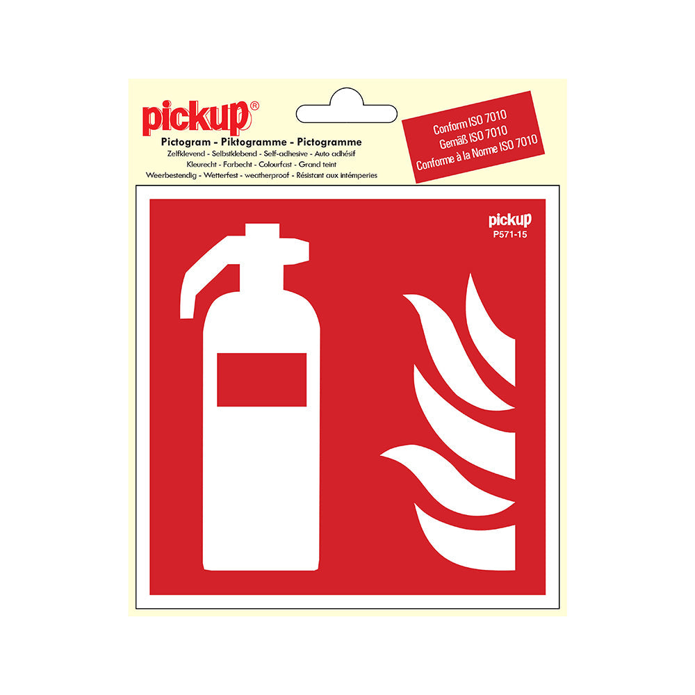 Pictogram 150x150 mm - Brandblusser - P571-15 - EAN 8711234376213 - zelfklevende vinyl sticker 