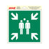 Pictogram 200x200 mm - verzamelplaats - P600-20 - EAN 8711234039217 - zelfklevende vinyl sticker 