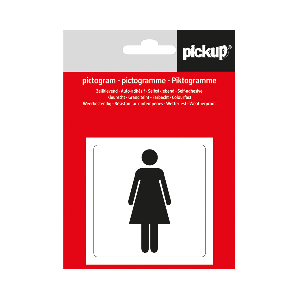 Pictogram Aufkleber 75x75 mm Symbol Frau P620-8 EAN 8711234339416 