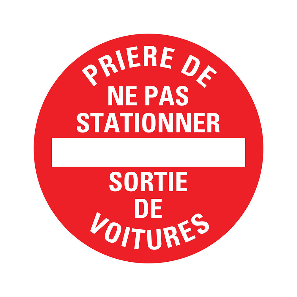 Pictogram rond 200 mm - Prière de ne pas - P660-20 - EAN 8711234031440 - zelfklevende vinyl sticker 