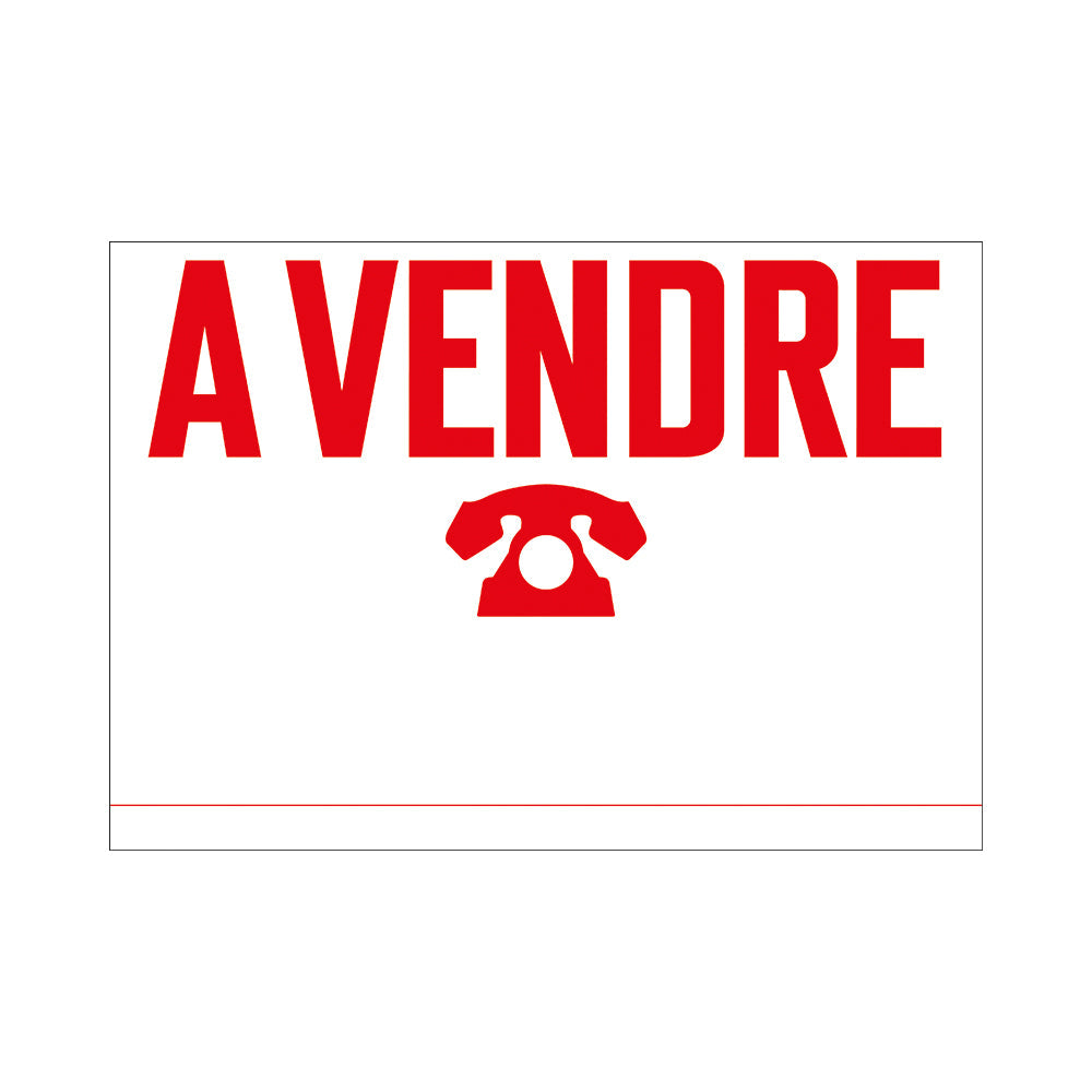 Pictogram 330x240 mm - A vendre - P662 - EAN 8711234031464 - zelfklevende vinyl sticker 