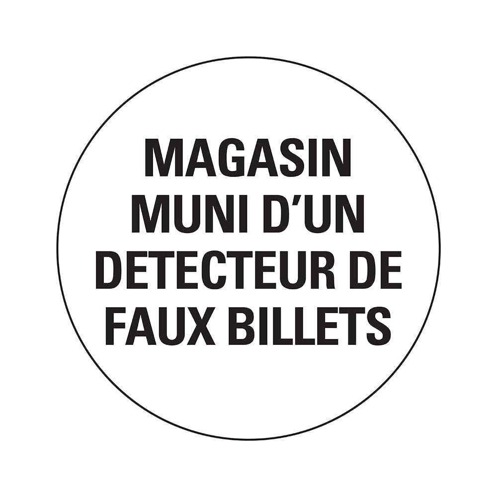 Pictogram rond 200 mm - Magasin muni - P671-20 - EAN 8711234031822 - zelfklevende vinyl sticker 