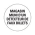 Pictogram rond 200 mm - Magasin muni - P671-20 - EAN 8711234031822 - zelfklevende vinyl sticker 