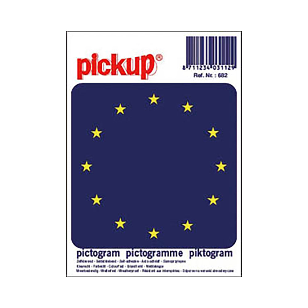 Pictogram 100x100 mm - Europese vlag - P682 - EAN 8711234031129 - zelfklevende vinyl sticker 