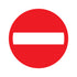 Pictogram rond 200 mm - Verboden toegang - inrijverbod - P809-20 - EAN 8711234031334 - zelfklevende vinyl sticker 