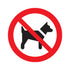 Pictogram rond 200 mm - Verboden voor honden - P810-20 - EAN 8711234031341 - zelfklevende vinyl sticker 