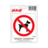 Pictogram 100x100 mm - Verboden voor honden - P810 - EAN 8711234031204 - zelfklevende vinyl sticker 