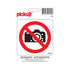 Pictogram 100x100 mm - Verboden te fotograferen - P825 - EAN 8711234037534 - zelfklevende vinyl sticker 