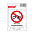 Pictogram 100x100 mm - Hier geen rijwielen plaatsen - verboden voor fietsen - P830 - EAN 8711234031792 - zelfklevende vinyl sticker 