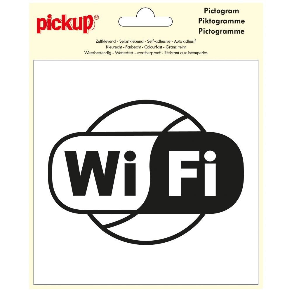 Pictogram 150x150 mm Wifi P917-15 EAN 8711234376763 autocollant zelfklevend sticker