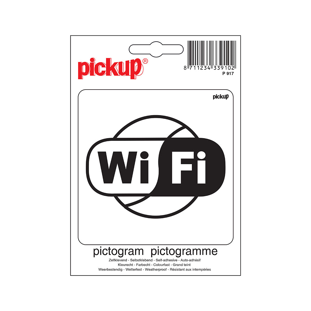 Pictogram 100x100 mm - Wifi - P917 - EAN 8711234339089 - zelfklevende vinyl sticker 