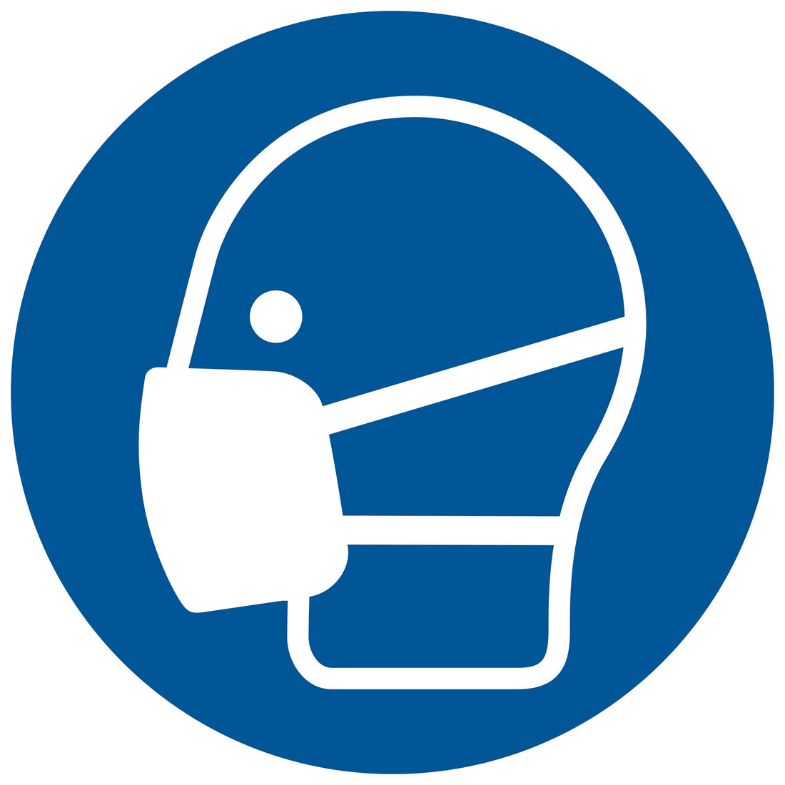Sticker 150 mm rond Mondkapje dragen verplicht - wearing a face mask is mandatory - le port d&