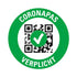 Pickup Pictogram sticker coronapas toegangsbewijs verplicht rond  diameter 150 mm sticker zelfklevend vinyl, P930-15,  EAN 8711234340177